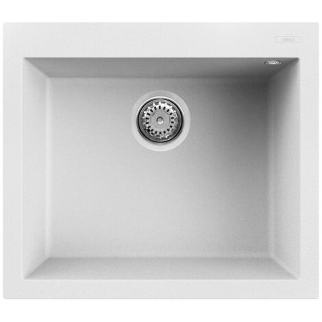Elleci LKQ10596 Quadra 105 Lavello Keratek 1 Vasca 57 cm Bianco