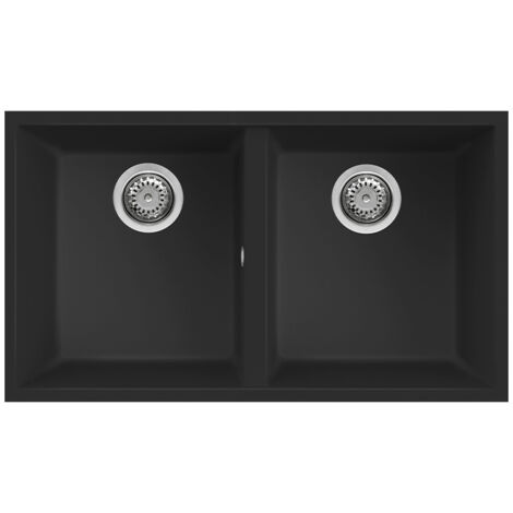 Elleci LKQ35086BSO Quadra 350 Lavello Keratek Plus 2 Vasche 76 cm