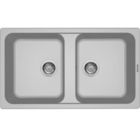 ELLECI LM245079 LIFE 450 LAVELLO 1 VASCA + GOCCIOLATOIO REVERSIBILE 86X50 IN GRANITEK ALUMINIUM