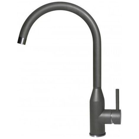Elleci MKKADI99 Adige - Miscelatore da cucina monocomando, da incasso, Keratek Plus, canna girevole, 40 cm, Grigio Scuro