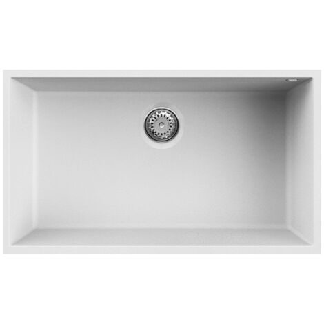 Elleci Quadra 130. Tipo di lavello: Lavello sottopiano, Forma del lavandino: Rettangolare, Materiale del lavandino: Keratek plus. Larghezza: 760 mm, Profondità: 440 mm. Paese di origi... - LKQ13096BSO