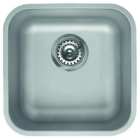 Elleci Space 400 R50 LIC400SACPUN - Lavello da incasso 1 vasca, Acciaio inox satinato, 43,6x43,6 cm, da incasso, Inox satinato