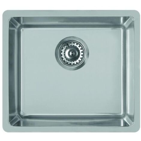 Elleci Space 500 R15 LIC500SACPUN15 – Lavello sottopiano 1 vasca, Acciaio inox satinato, 54x44 cm, sottopiano, Inox satinato