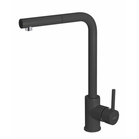 Elleci Trail Plus. Tipo di beccuccio: Estraibile, Colore del prodotto: Nero, Materiale del rubinetto: Granitek. Altezza sopra la superficie di fissaggio (max): 33 cm, Distanza tra foro d... - MGKTRP40