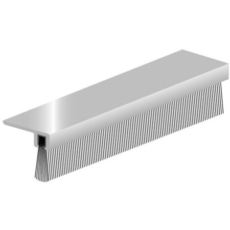 Ellen Dichtungsbürste IBS 90/18 Alu 1 Meter Vorgebohrt,  Gesamthöhe 18 mm