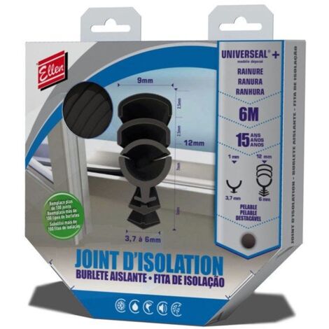Joint universel + rainure 6m ELTON Noir - 8000011