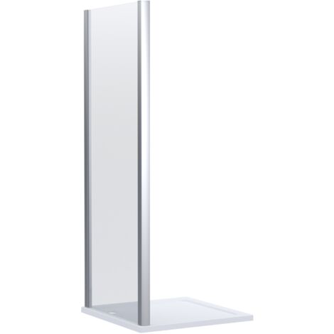 Ellenhall Contemporary Shower Enclosure 8mm Glass Side Panel, 800mm, Chrome