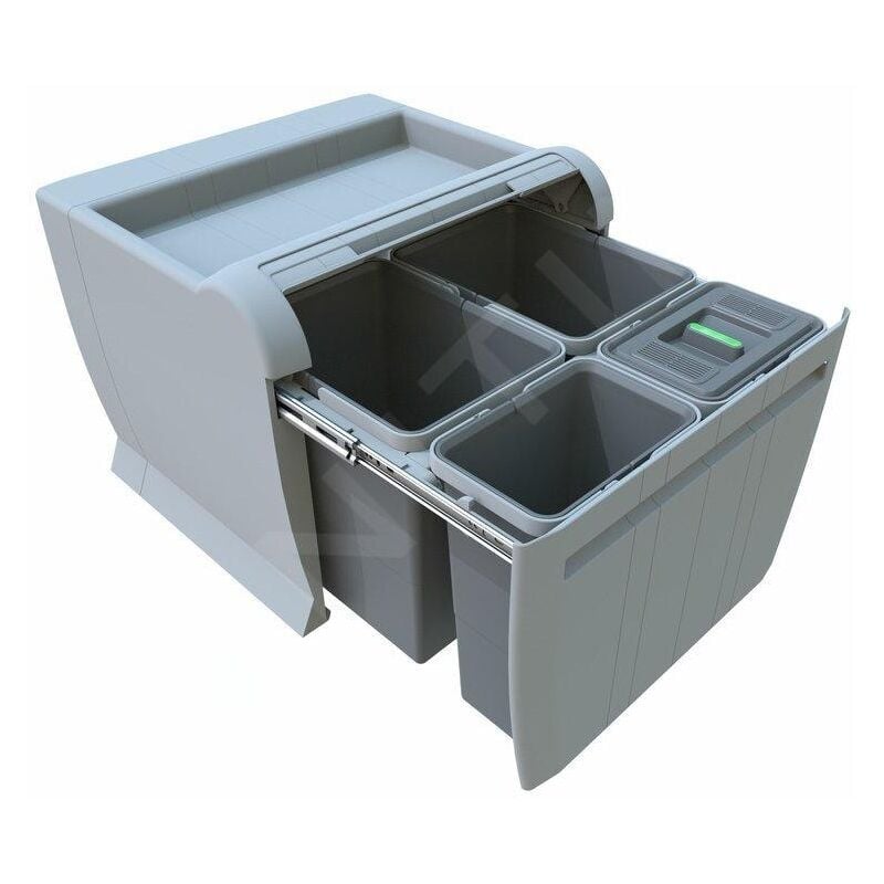 City - Poubelle intégrée, divisée, 52 l pta 5045B - Elletipi