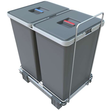 Elletipi Ecofil - Einbau-Abfalleimer, geteilt, 48 l PF01 44B2