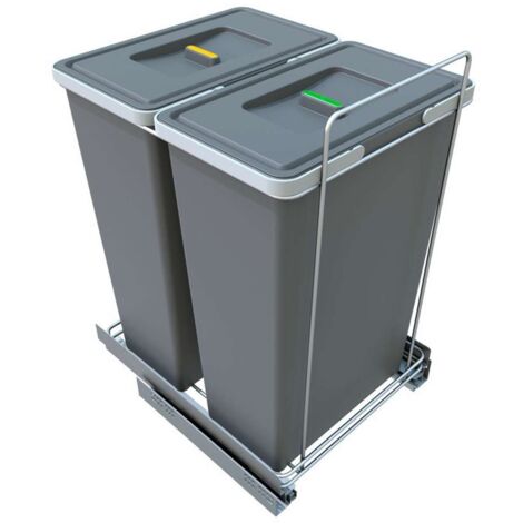 Elletipi Ecofil - Einbau-Abfalleimer, geteilt, 70 l PF01 53A2