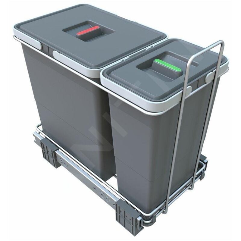 Ecofil - Poubelle intégrée, divisée, 26 l PF01 34A1 - Elletipi