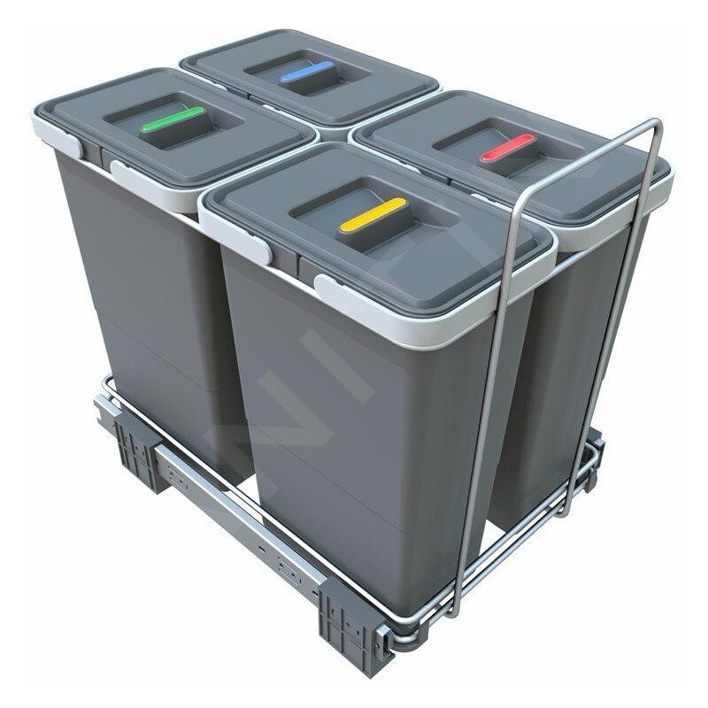 Ecofil - Poubelle intégrée, divisée, 32 l PF01 34B3 - Elletipi