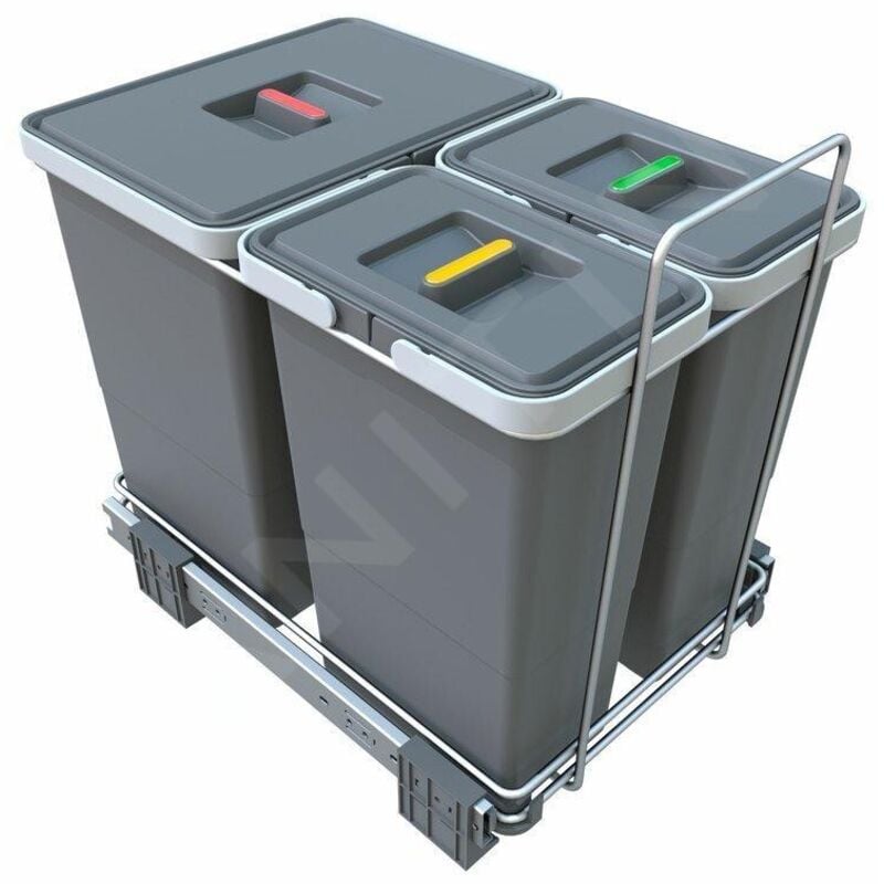 Elletipi - Ecofil - Poubelle intégrée, divisée, 34 l PF01 34B1