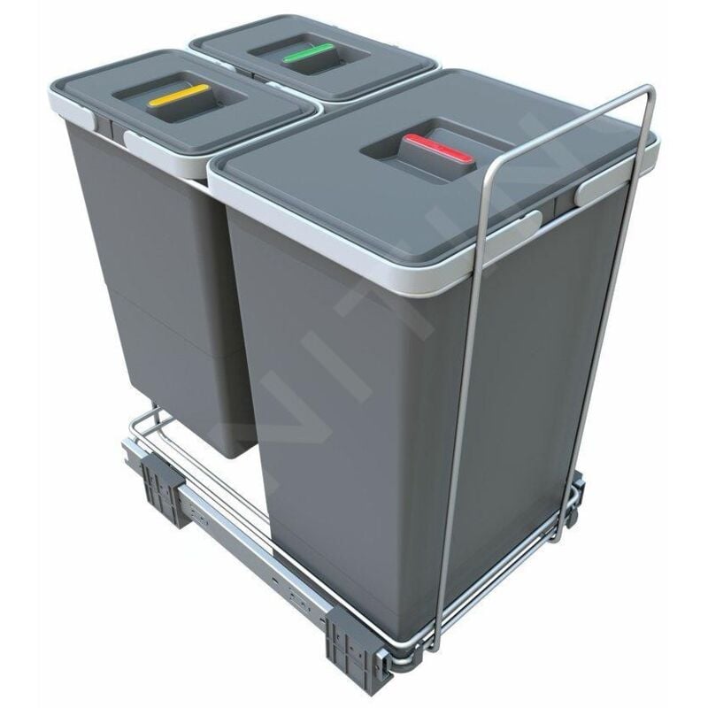 Elletipi - Ecofil - Poubelle intégrée, divisée, 40 l PF01 44B1