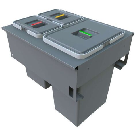 Elletipi Square 2.0 - Eingebauter Abfallbehälter, geteilt, 40 l PA3 LEC5045A