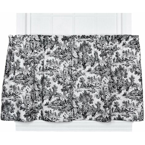 Ellis Curtain Victoria Park Toile - Tende su Misura, 162 x 91 cm, Colore: Nero