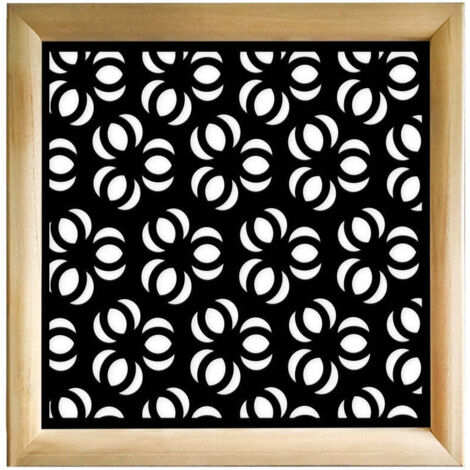 ELLISSE - Moduli Decorativi in Legno e PVC - Colore: nero - Misura: 48x48 cm