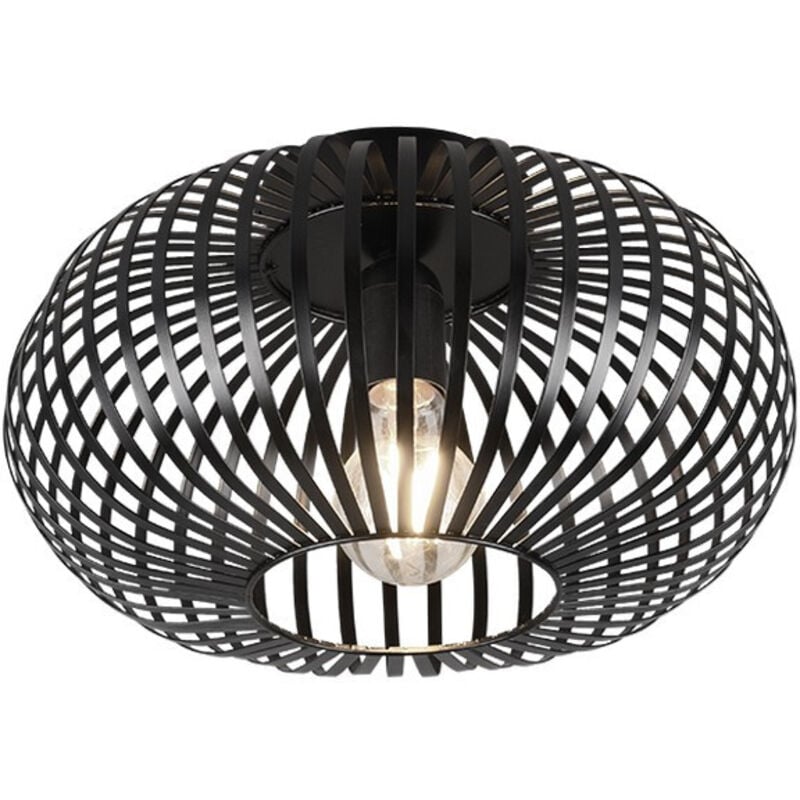 Webmarketpoint - Plafonnier design, Lampe de plafond Johann 30 cm Noir en Metal, trio