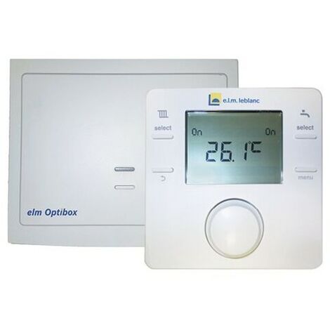 Elm Leblanc – Système de régulation ambiance thermostat sans fil pour chaudière gaz – Boîte de contrôle Optibox – Installation facile à distance