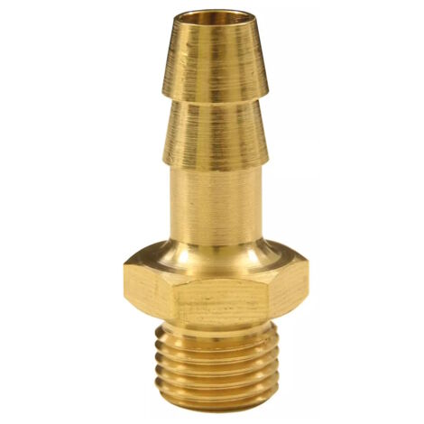 Elmag 42358 Messing Schlauchtülle mit Außengewinde Ag 1/2'', 9 Mm