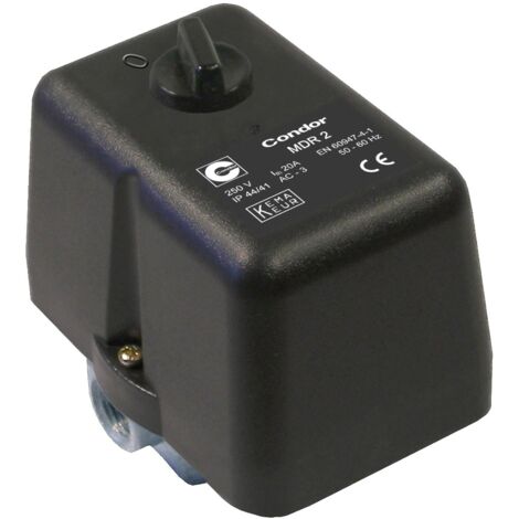 ELMAG CONDOR MDR - Interruttore a pressione 2/11 bar, 230 Volt, colore: Grigio, Nero