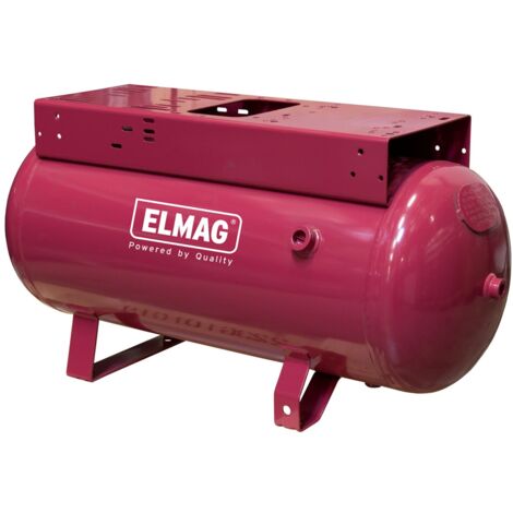 ELMAG Druckluftkessel liegend, 11 bar, EURO L 50 CE, inkl. Konsole für Motor und Aggregat, NEU: innen beschichtet
