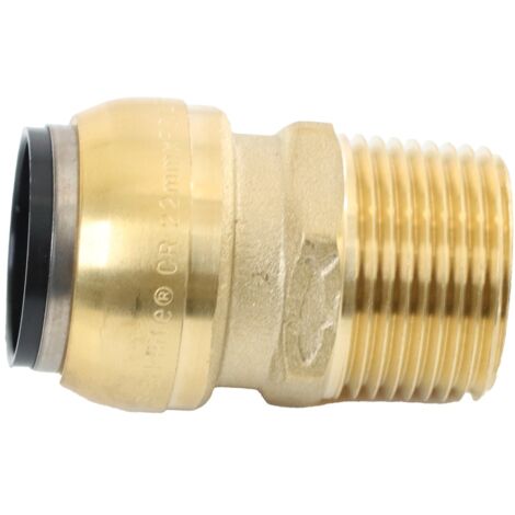 ELMAG Einschraub-Steckverbinder Messing SharkBite für Rohr 22 mm und 3/4