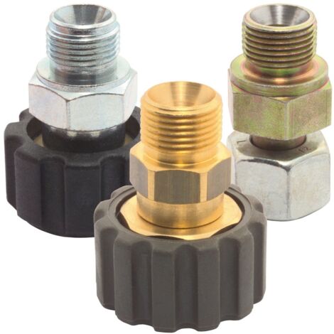 ELMAG HD-Doppelnippel Stahl verzinkt, AG 1/2 x AG 3/8, bis 400 bar, mit 60° Universaldichtkegel