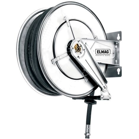 ELMAG INDUSTRIE Schlauchaufroller Edelstahl 532/11, für Druckluft u. Wasser 70°C, 20 m, 1/2, 20 bar