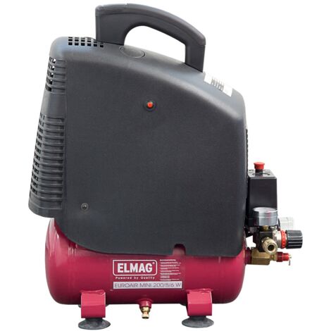 ELMAG Kompressor EUROAIR MINI 200/8/6 W - SET-AKTION:, 1 Stk.Kompressor EUROAIR MINI 200/8/6 W Art. Nr. 10008 und 1 Stk.ELMAG STAR-SET 6-tlg. Art. N
