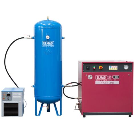 ELMAG Kompressor PROFI-LINE SILENT PL-S 1100/10/3 D - im Paket 2