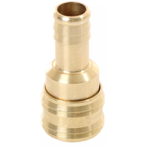 ELMAG HANDELS GMBH Euro Druckluftkupplung Schnell-Kupplung aus Messing mit 13 mm Schlauchtülle
