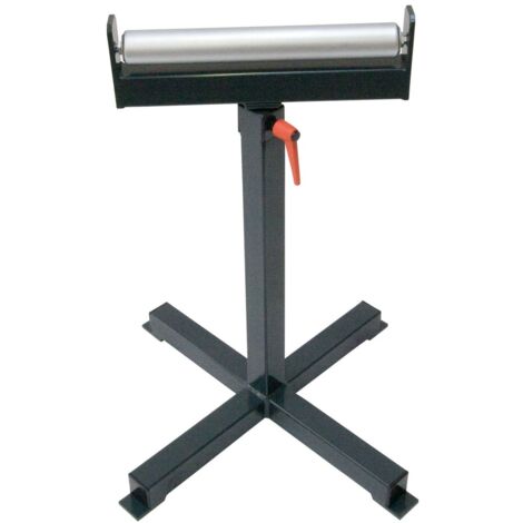ELMAG Materialständer für Metall-Kreissägen, Auflagehöhe 77-117 cm (max. 250 kg) Rollenbreite 385mm