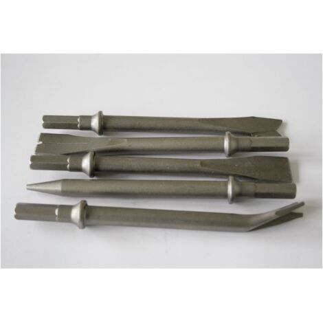 ELMAG Meißel-Set 6-kant, 10,2 mm, 5-tlg., 175 mm lang, für Meißelhämmer