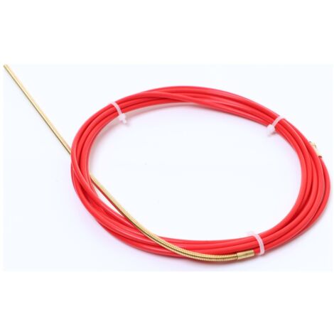 ELMAG PTFE-Seele 3,5 m rot, f. Alu-, Edelstahl u. Miglötdraht Ø 1,0 -1,2 mm, mit Führungsspirale, Haltenippel & O-Ring