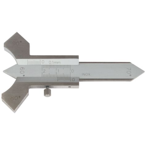 ELMAG Schweißnahtlehre Präzisionsausf., Ekn. 0-20mm, Fln. 0-11mm, V-Naht 60°,70°80°90°