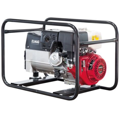 ELMAG Stromerzeuger SEB 7500WDE-AVR mit HONDA-Motor GX390 mit erhöhter Schieflastfähigkeit, Elektrostart und AVR-Regelung