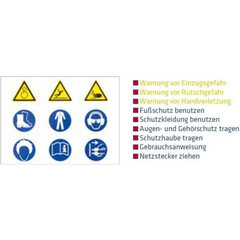 ELMAG Warnschild Aufkleber 100x75mm, für Werkzeugmaschinen