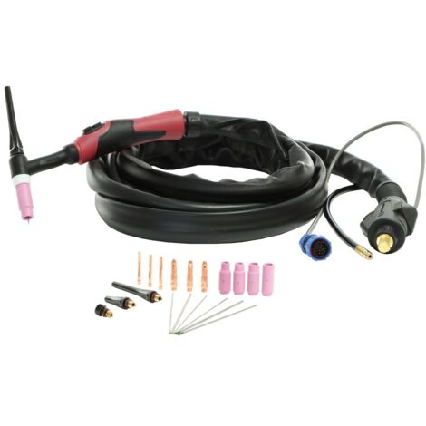 ELMAG WIG-Schlauchpaket SRC 26/4m - FLEX - HF U/D (3DT) flexibler Kopf, gasgekühlt, SteckerØ 13mm 35/50mm² inkl. UP/DOWN Leistungsregelung am Handgrif