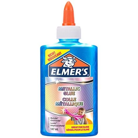 ELMER'S COLLE PVA MÉTALLIQUE IDÉALE POUR FABRIQUER DU SLIME LAVABLE BLEU 147 ML 1 UNITÉ 2109503