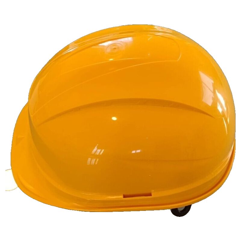 Image of Elmetto caschetto casco di protezione per lavoro cantiere muratore giallo in abs