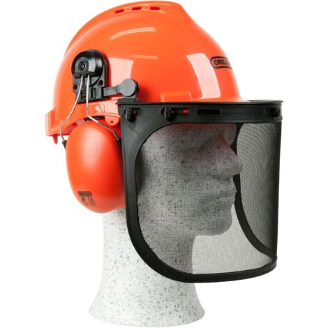 Casco di sicurezza forestale casco per motosega con visiera completamente  trasparente e paraorecchie 3 in 1 elmetto forestale con adesivi riflettenti  nuovo - AliExpress