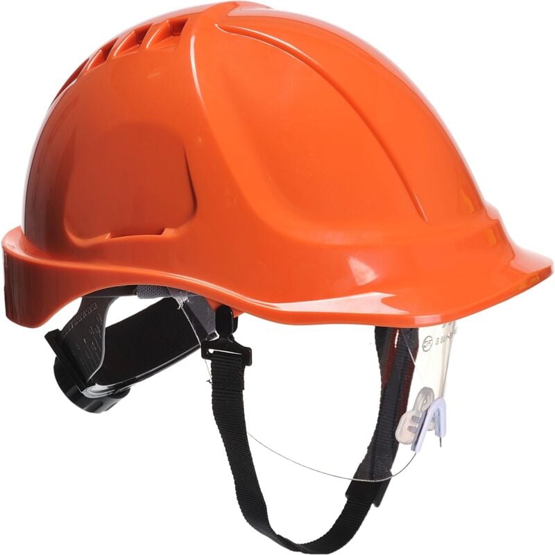 Image of Portwest PW54 Casco di Sicurezza con Visiera Endurance Plus Arancione