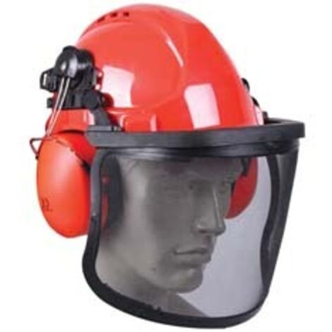 ELMETTO PROTETTIVO CON CUFFIE E VISIERA - 1 pezzi