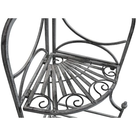 ELOÏSE - scaffale 3 piani angolare stile provenzale in ferro verniciato