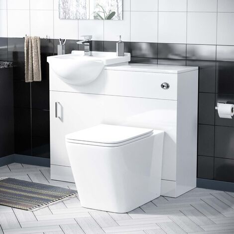 Elora Cloakroom Basin 950 mm Vanity Unit and WC Toilet Suite