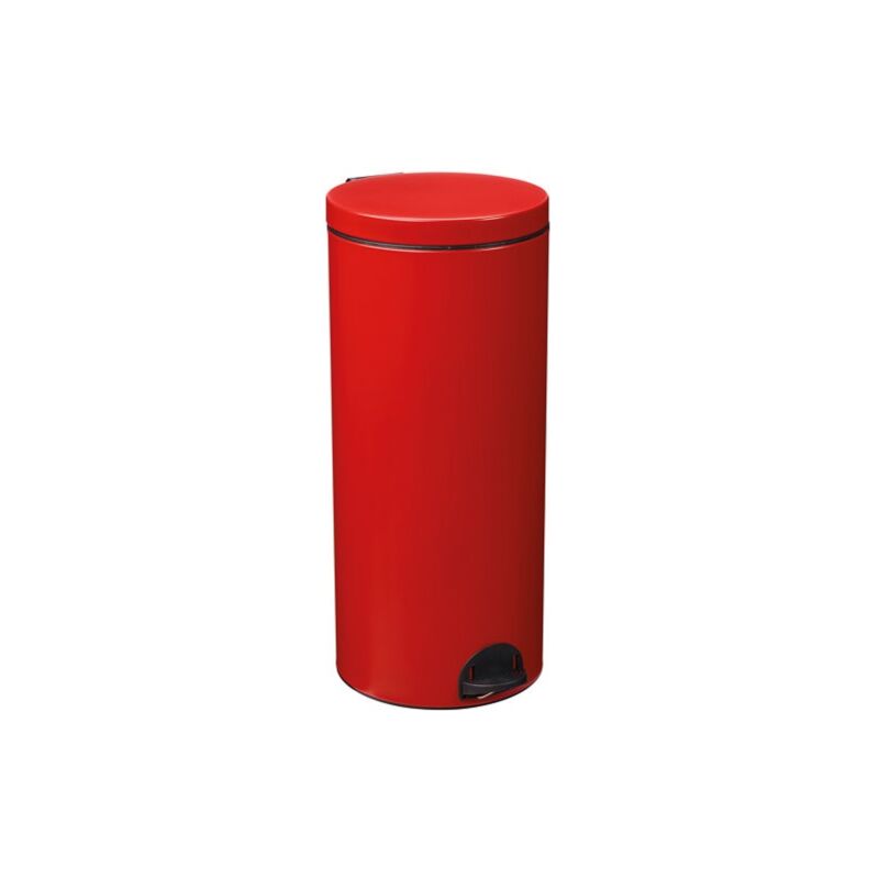 Poubelle Elora 30l rouge mat lisse - Rossignol