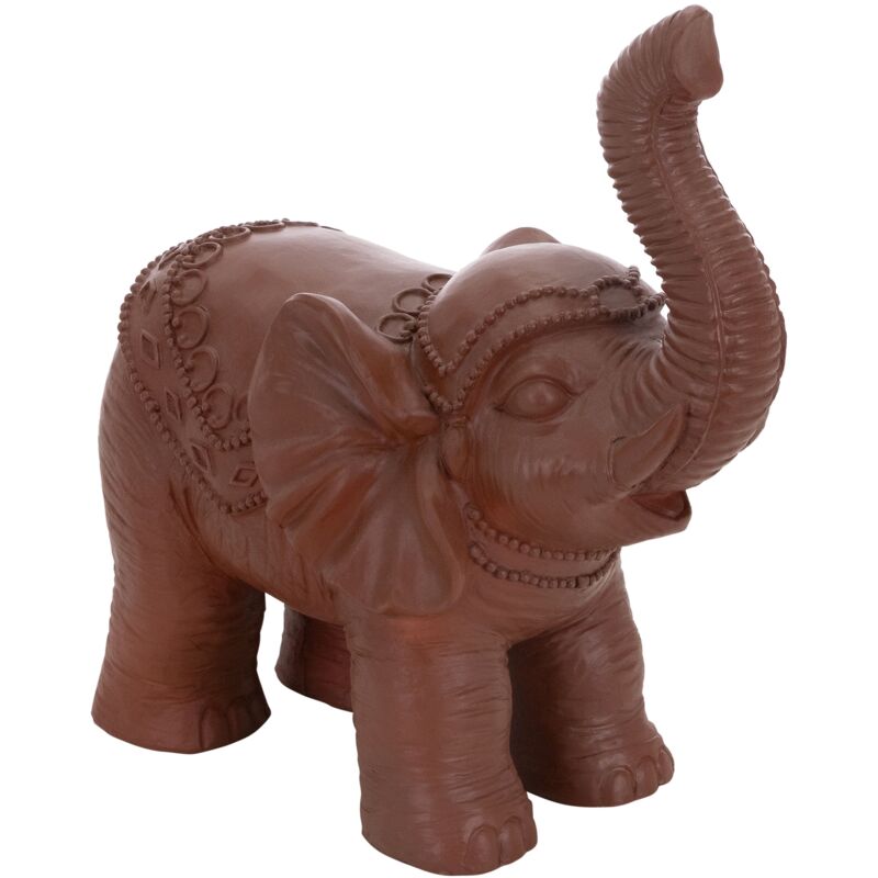 ML-Design Figurine Eléphant Marron 36x19x39 cm, Finition Orientale, Intérieur/Extérieur,