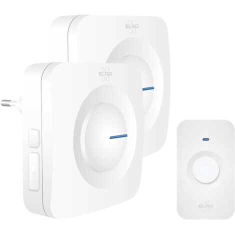 ELRO DB3000PB-P1C2W 1 Ricevitore Bianco, batterie + plug-in
