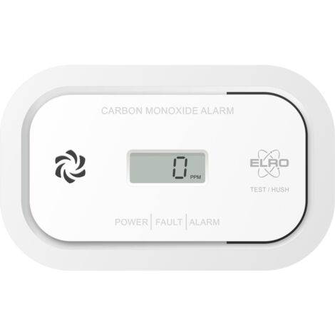 ELRO FC5003 Rilevatore di monnossido di carbonio con Display Sensore di 10 anni  Batterie da 3 anni  Conforme alla Norma Europea EN50291